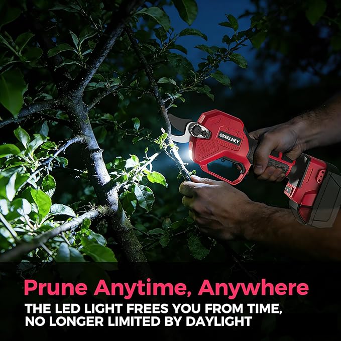 Electric Pruning Shears for Milwaukee M18 Battery, Brushless Cordless Branch Cutter Pruner with 1.4 inch Cut Capacity for Tree trimming, Shrubs, Gardening - 1 YEAR REPLACEMENT WARRANTY