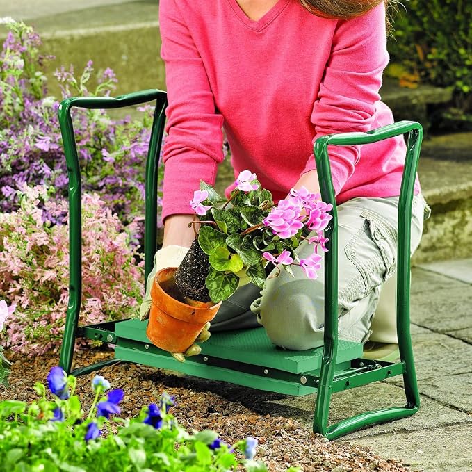 Foldable Garden Kneeler Kneeling Bench Stool Soft Cushion Sitting Seat Pad NEW