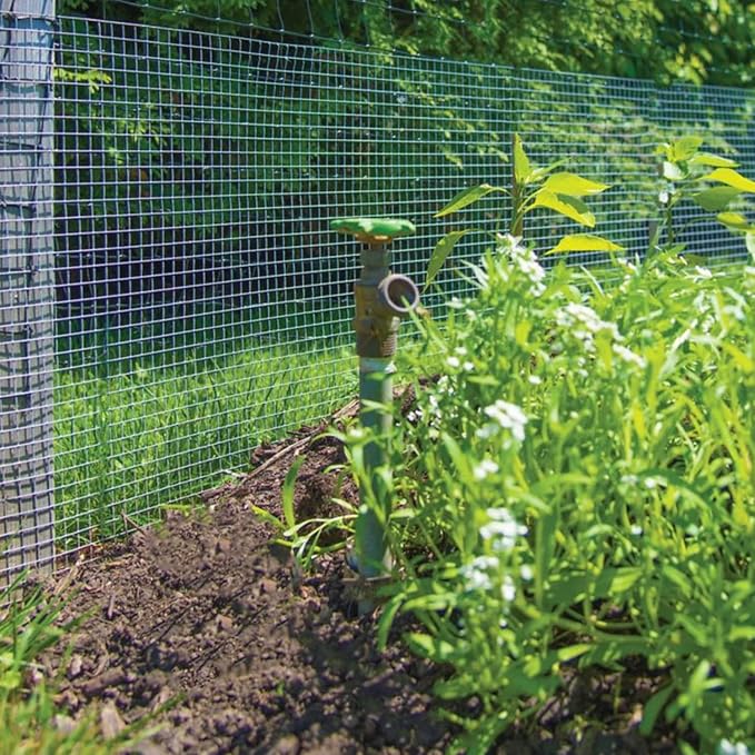 YARDGARD 1/2 Inch Mesh Welded Wire Fence, Hardware Cloth, 19 Gauge Galvanized Steel for Garden Protection, Cage Fencing, Chicken and Rabbit Barriers, and Crafts, 24 Inches x 50 Feet
