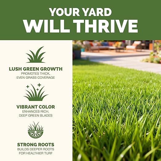 Yard Fertilizer – Liquid Lawn & Grass Fertilizer for Green, Healthy Turf, 1 Gallon