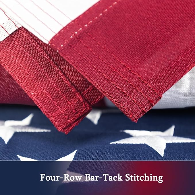 Premium American Flag Heavy Duty 2.5x4,TearProof & Waterproof High Wind Resistant Outdoor US Flag with Embroidered Stars, Sewn Stripes,Brass Grommets for All-Weather Durability Reinforced Long Lasting