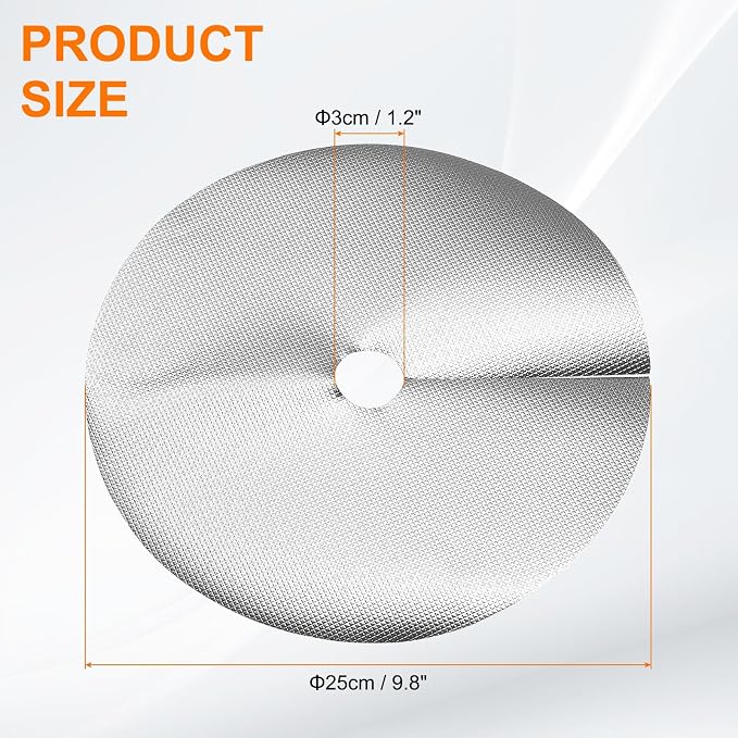 HARFINGTON 6pcs Tree Mulch Ring 9.8 Inch Non-Woven Round Tree Protector Weed Barrier Mat Plant Cover Rings for Weed Grass Control Root Protection, Silver
