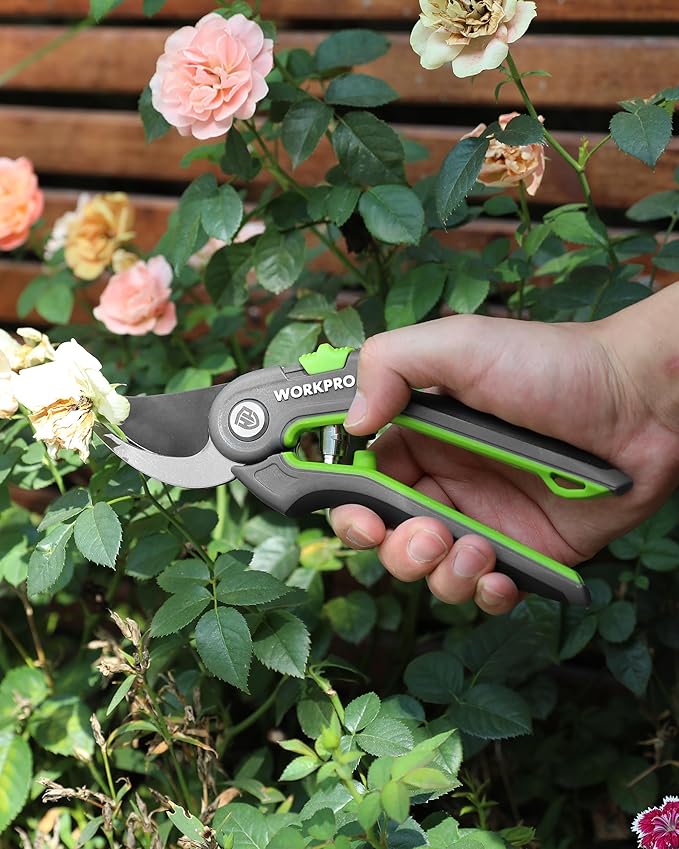 WORKPRO 3-Piece Garden Shears Set - 20” Hedge Shear, 24” Anvil Lopper & 8” Pruning Shear, Heavy-Duty Gardening Clippers with Sharp Blade, Comfort Grip Handle for Branches, Shrubs, and Hedges