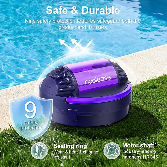 X1 Cordless Robotic Pool Vacuum, Automatic Pool Cleaner with 45W Dual-Motor, Ideal for Inground Above-Ground Flat Pool, 2L Debris Capacity