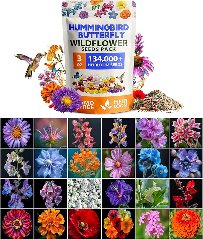 HOME GROWN 𝗨𝗦𝗔 𝗣𝗥𝗘𝗠𝗜𝗨𝗠 90,000+ Wildflower Seeds & Wildflower 134,000 & English Lavender Seeds 1,500