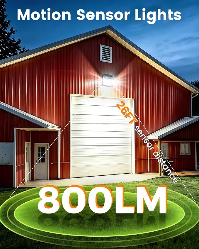 Magnetic Solar Lights Outdoor, No Drill Motion Sensor Solar Fence Lights, 600LM 128 LED Magnetic Step Lights for Metal Fence, RV, Deck Railing, Garage, IP65 Waterproof Outdoor Security Lighting(2Pack）