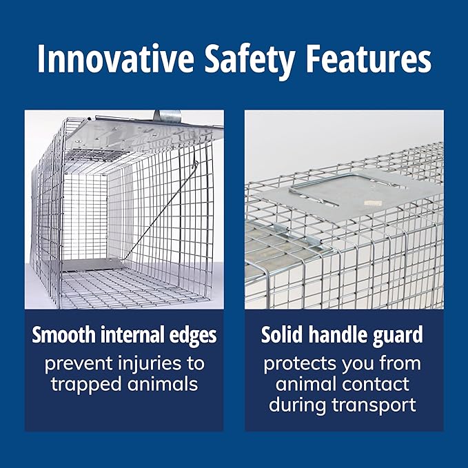 HAVAHART 1079SR Large 1-Door Humane Catch and Release Live Animal Trap Cage - Live Raccoon Trap, for Bobcats, Beavers, Dogs, & More