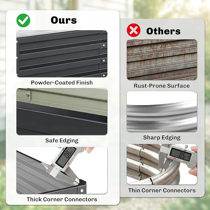 Outsunny Galvanized Raised Garden Bed, 4' x 2' x 1' Metal Planter Box, for Growing Vegetables, Flowers, Herbs, Succulents, Gray