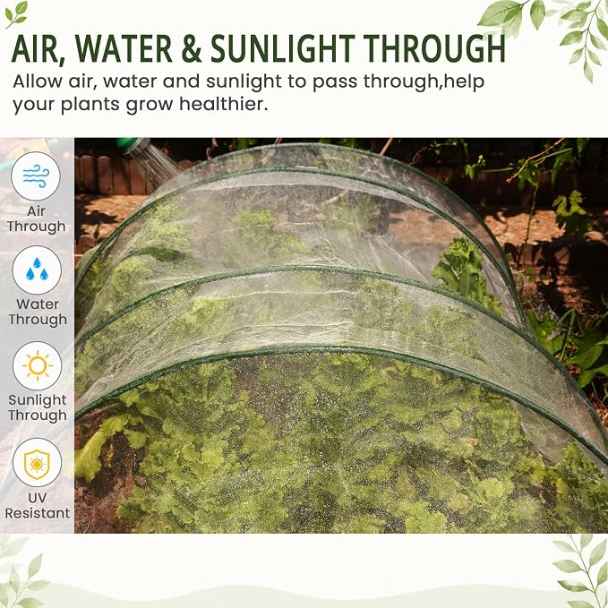 20x50Ft Garden Netting, Fine Mesh Insect Netting for Plant Protection | Mosquito Bug Bird Barrier Mesh Cover Insect Barrier for Raised Beds, Greenhouses Vegetables Fruits Flowers Raised Bed