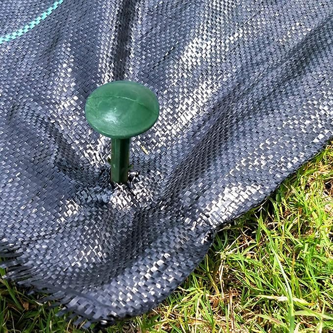 6-Inch Plastic Stakes Sturdy Lawn Nails Anchors Rustproof(200) | Plastic Garden Lawn Nails for Holding Down Landscape Fabric Lawn Edging, Weed Barrier, Tents, Game Nets and Rain Tarps