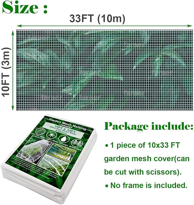 10ftx33ft Garden Netting with Plant Covers Frost Protections Row Floating Covers for Veggie Garden
