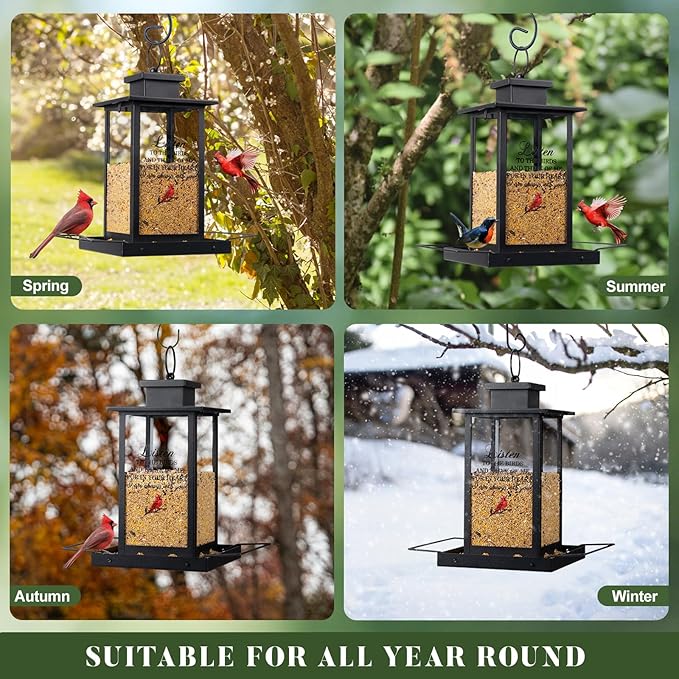 Urllinz Memorial Bird Feeders for Outdoors, Sympathy Gifts for Loss of Loved One Dad Mom, Remembrance Condolences Bereavement Memorial Gift Idea, Funeral Condolence in Loving Memory