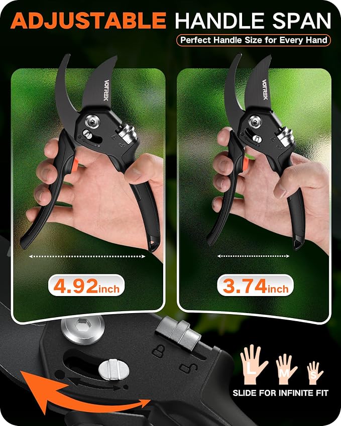 1.6'' Electric Pruners & 8.5" Garden Shears Bundle for Tree/Branch, Gardening Gift for Women/Seniors