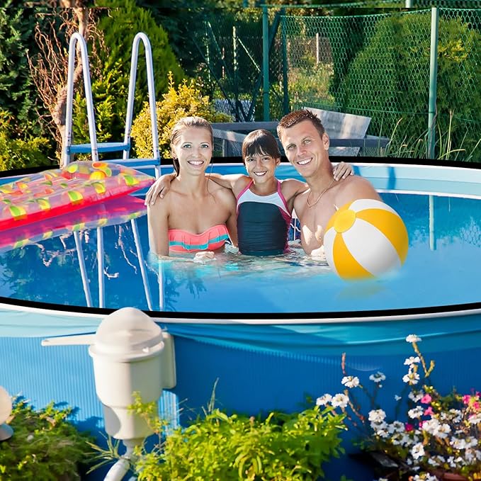 Coping Strips for Overlap Above Ground Pool Liners, Swimming Pool Plastic Liner Clips Replacement Patch Kit for 24ft Round, 15 X 30ft Oval and 16 X 24ft Oval (Qty 61, 15.74 inches Long)