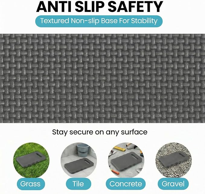 Extra Thick Foam Kneeling Pad for Gardening and Exercise Soft Comfortable Knee Cushion Mat for Floor Work Yard Tasks and Home, Set of 2 Small Grey