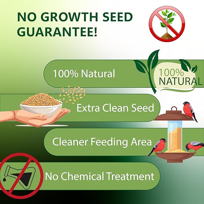Happy Wings Shelled Peanuts Seeds Combo Wild Bird Food - 10 Pounds- 5 Pounds Combo Pack of 2 I No Grow Seed I Bird Food for Wild Birds