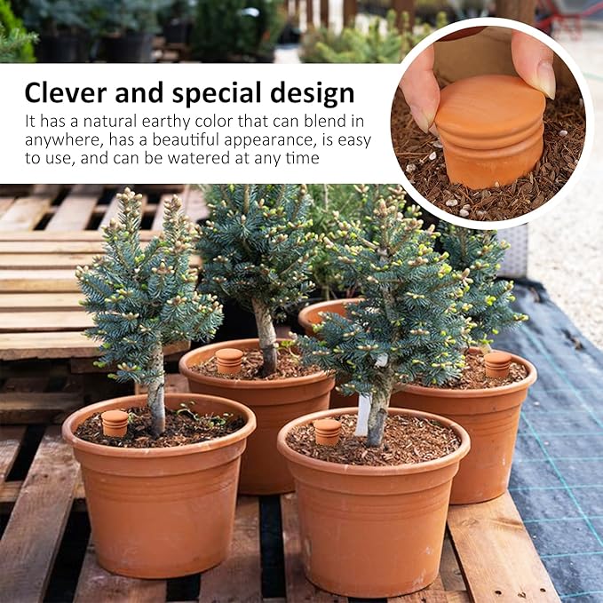 4pcs 3.1in Plant Self Watering Globes Ollas Watering Pots Drip Irrigiation Olla System Terra Cotta Clay Irrigation Pots Terracotta Self Watering