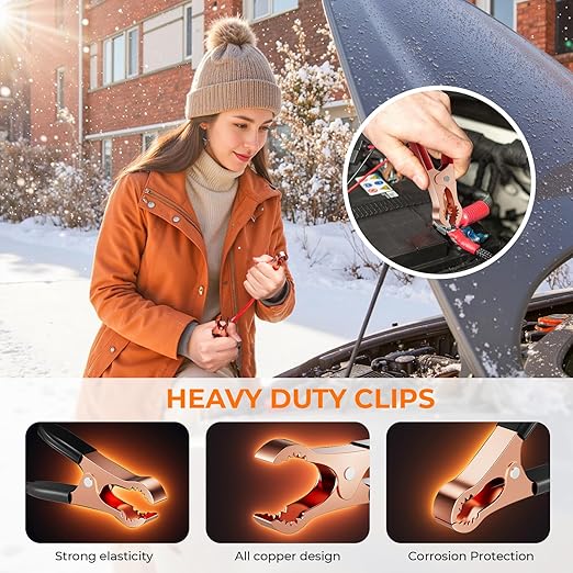 14AWG 10FT SAE to Battery Alligator Clips Cable,12V SAE 2Pin Quick Disconnect Crocodile Cable with 15A Fuse for Solar Power, Battery, Motorcycle, Car, RV, TruckWater Resistant Charging Extension
