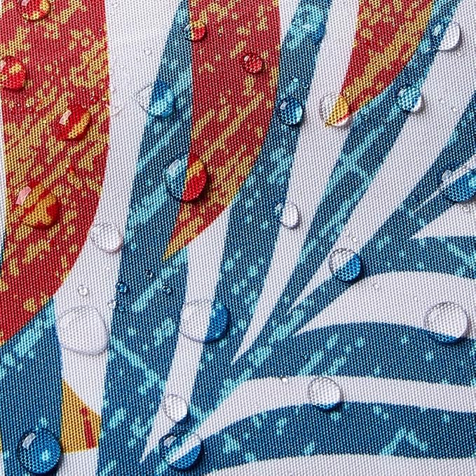 Allorry Outdoor Pillow Covers 20x20 Set of 2 Hawaii Tropics Palm Leaves Blue Red Floral Pattern Decoration Pillow Covers for Spring Summer Outdoor Waterproof Garden Patio Sofa Bed Decor JB010-A20