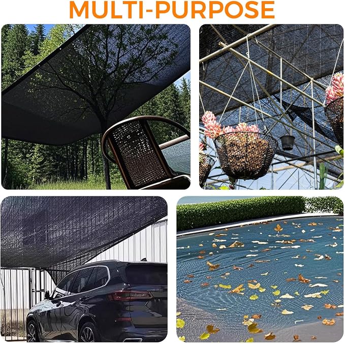 20x40 FT Pool Leaf Net Cover for Inground Pools or Above Ground Rectangle Swimming Pools, Mesh Pool Cover Swimming Pool Closing Kit, Multi-Function Sun Shade for Leaf Protection.