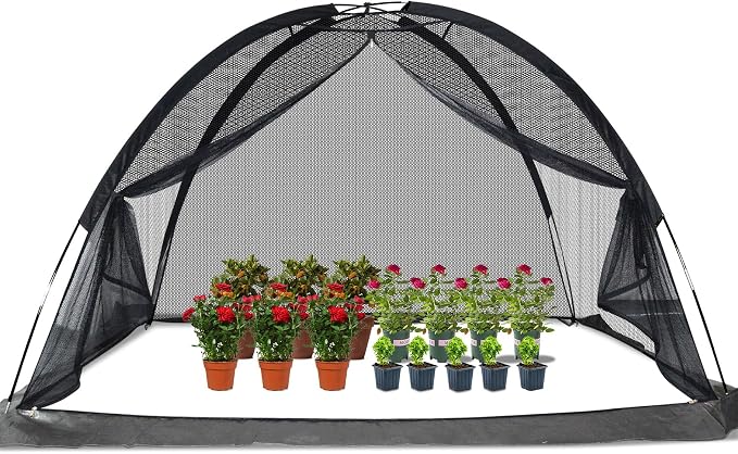 Crop Cages for Garden 17X13X7FT - Reusable Mesh Plant Cover for Outdoor Raised Garden Bed Protection Sun Shade & Bird Netting for Fruits/Vegetables and Bushes