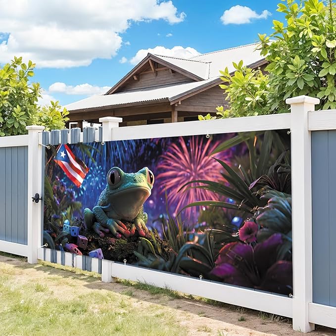6 * 13FT Summer Puerto Rico Garage Door Cover Decorations Sunset Palm Trees Garage Door Banner for Outdoor Indoor Summer Party Photography Backdrop