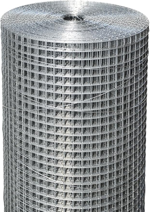 1/2 inch Hardware Cloth 36inchx100ft 19 Gauge, Galvanized Welded Wire Fencing Chicken Wire Mesh Plant Supports Poultry Roll Cage Wire Netting