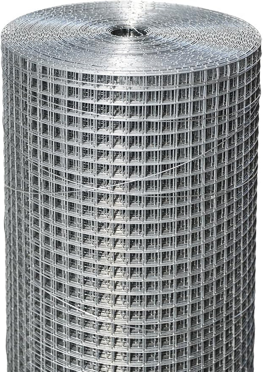 1/2 inch Hardware Cloth 36inchx100ft 19 Gauge, Galvanized Welded Wire Fencing Chicken Wire Mesh Plant Supports Poultry Roll Cage Wire Netting