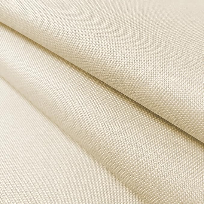 Waterproof Canvas Fabric by The Yard 58inch 600D Upholstery Material Polyester Fabric Outdoor Water Resistant Fabric for Sewing Chair Patio Cushion Purse Bag Interior, Pre Cut 3 Yard Ivory