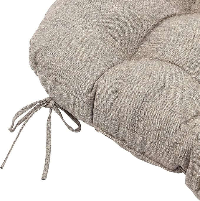 QILLOWAY Outdoor High Back Chair Cushion for Adirondack, All Weather Rocking Chair Cushions Thick Padded Replacement for Patio Furniture Set of 4,Tan, Grey