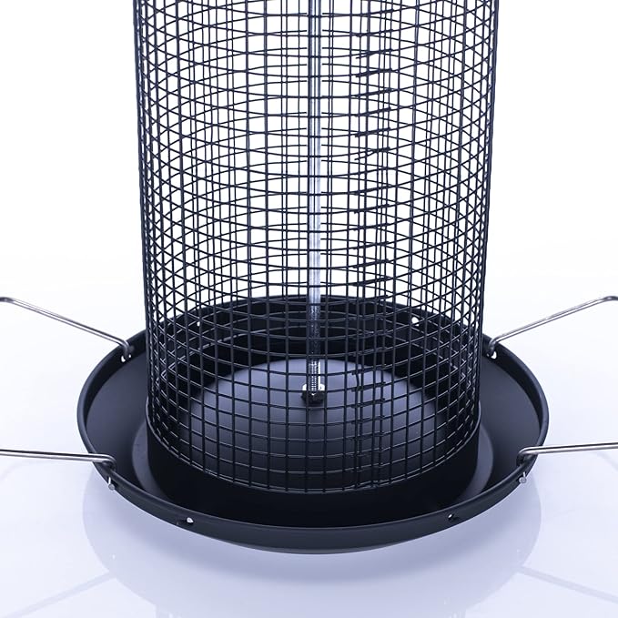 Cottage Garden 12 inch Matte Black Heavy Duty Mesh Metal 3 Lb. Secure Cap Cover Nut Bird Feeder
