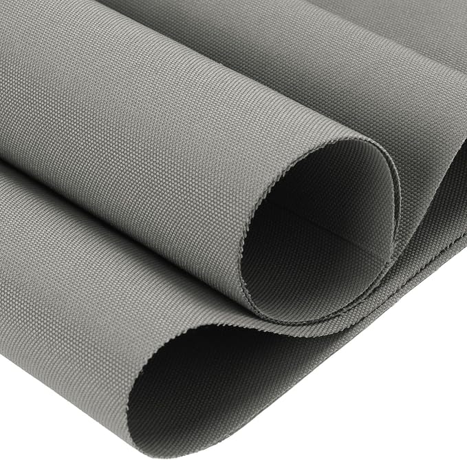 Thickened Waterproof Canvas Fabric by The Yard 1200D 58" W Outdoor Upholstery Material Heavy Duty Fabric Water Resistant Sewing Material for Chair Patio Cushion Purse 1 Yard Silver Grey