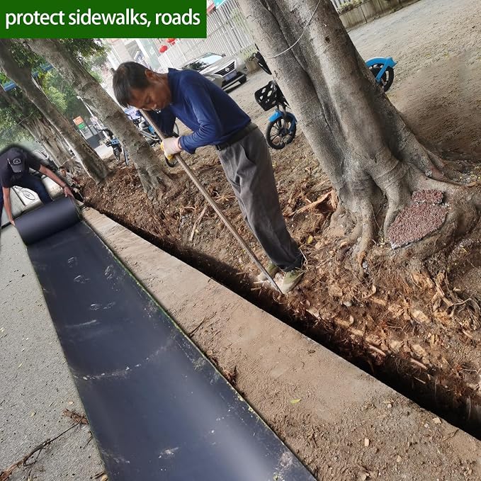 15ft x 18in x 60mil Tree Root Barrier -Protect Sidewalks & Landscapes | Heavy-Duty Bamboo Root Blocker for Invasive Roots