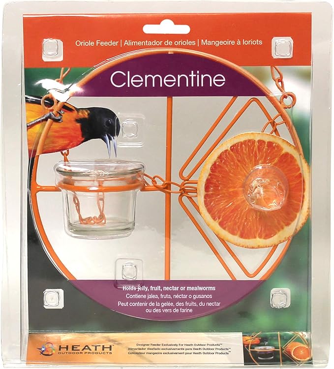 Heath Outdoor Products CF-133 Clementine Oriole Feeder , orange
