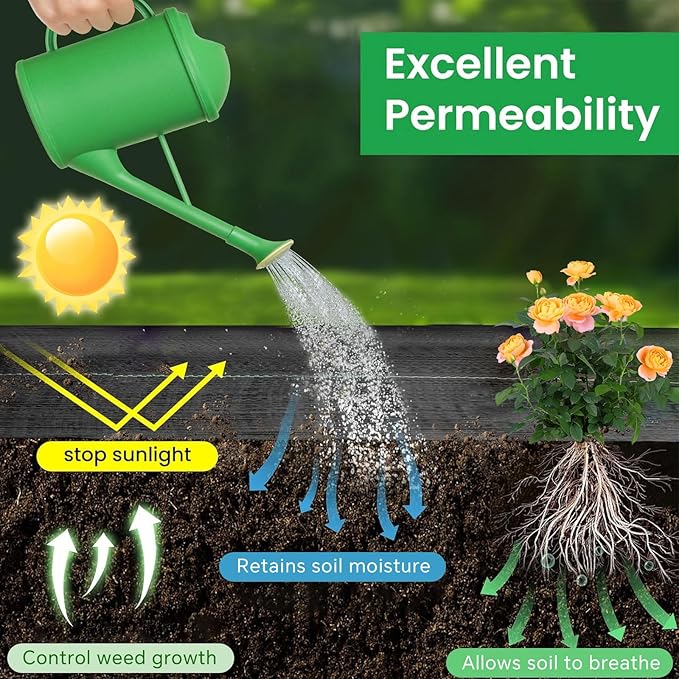 4ftx300ft Garden Landscape Fabric Weed Barrier Fabric Heavy Duty,Weed Blocker Fabric, Geotextile Fabric Under Gravel,Garden Tarp to Prevent Weeds, Landscaping Fabric, Driveway Fabric