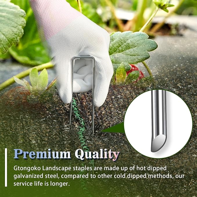 Gtongoko 4 Inch Landscape Staples Bundle Landscape Edging