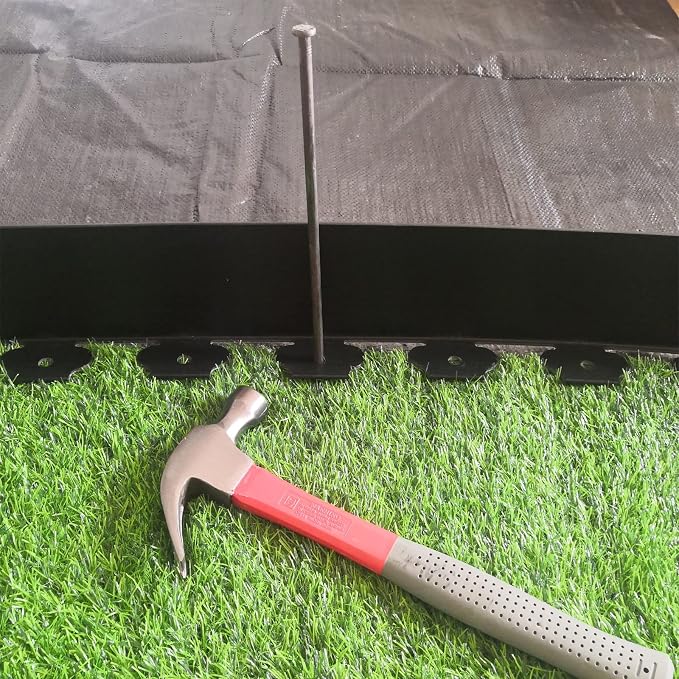 Metal Landscape Stakes,12Inch 50Pcs Landscape Edging Anchoring Spikes for Tent Spikes,Paver Edging,Artificial Turf Stakes,Tent and More (50)