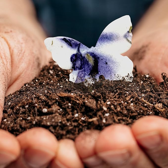 50pcs Small Purple Butterfly Seed Paper – Writable & Plantable Wildflower, Mom's Gift for Mother’s Day, Use for Wedding, Baby Shower, Party Favors & Easter Decorations