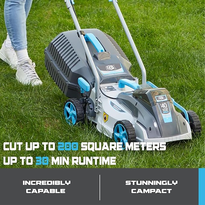 13" Lawnmower with 40V 4.0Ah Battery & Fast Charger and 3-in-1 Leaf Blower/Vacuum/Mulcher with 40V 4.0Ah Battery & Fast Charger