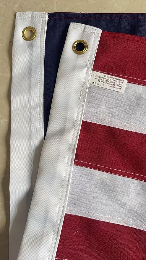 American Flag for Outside 2.5x4 FT, Deluxe Heavy Duty Spun Polyster, TearProof and Waterproof Super Tough Series, All Weather High Wind USA US Flag with Embroidered Stars, Sewn Stripes, Brass Grommets