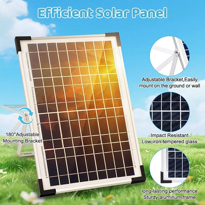 DDcafor Solar Water Fountain Pump 12W Solar Water Pump for Fountain Solar Powered Bird Bath Water Fountain with 6 Nozzles Solar Fountain for Small Pond,Fish Tank,Outdoor Garden Water Feature