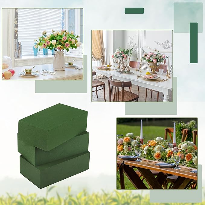 Hahood 36 Packs Floral Foam Blocks Wet & Dry Floral Foam Bricks 5.5x3.1x1.8 Inch Flower Arranging Kit for Fresh and Artificial Flowers Florist Foam Blocks for Wedding Home Decor