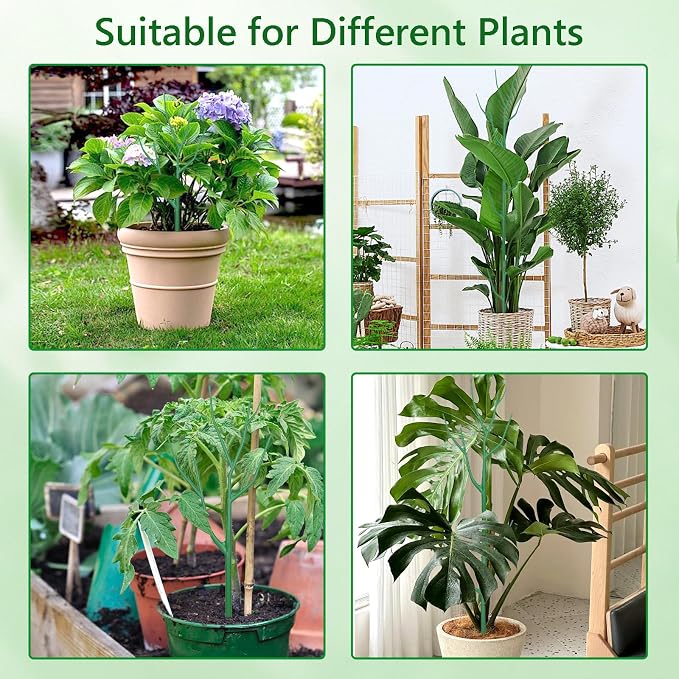 15 Pack Stackable Plant Supports Stakes, Sturdy Garden Trellis for Climbing & Vining Plants, Monstera, Pothos & Philodendron - Reusable Plant Stakes for Indoor & Outdoor Potted Plants