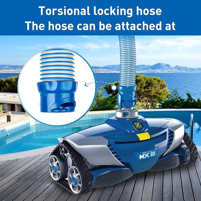 Pool Vacuum Hose, 3 Pack Twist Lock Pool Cleaner Hose Replacement for MX6 MX8, 39-Inch Swimming Pool Vacuum Hoses for Inground Pools, Easy Connect
