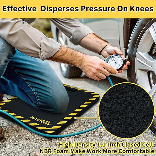 MELOTOUGH Kneeling Pad for Work,Work Gloves for Mechanic,Construction,Gardening,Yard,Warehouse