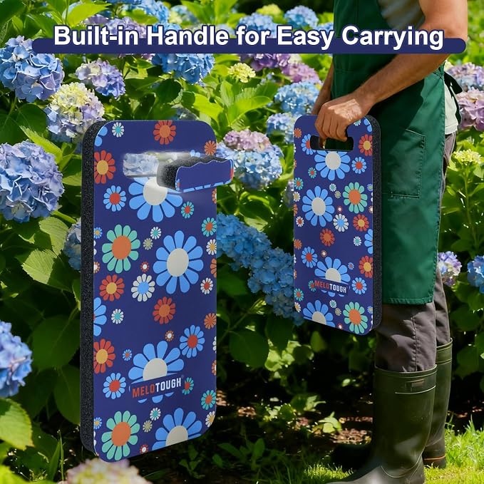 MELOTOUGH Bucket Caddy Organizer Bucket Tool Organizer for Garden Tools Fit 3.5 to 5 Gallon Bucket, Garden Kneeling Pad, 1" Thick Soft NBR Foam Kneeling Pads for Gardening, Cleaning, Work