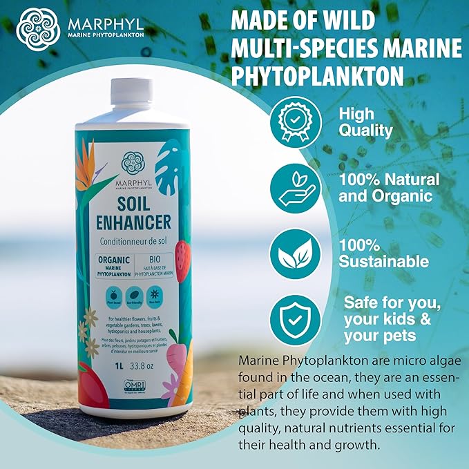 MARPHYL All-Purpose Plant Food – Organic Nutrient-Rich Fertilizer & Soil Enhancer for Indoor & Outdoor Flowers, Vegetables, Succulents, Bamboo & Hydroponics