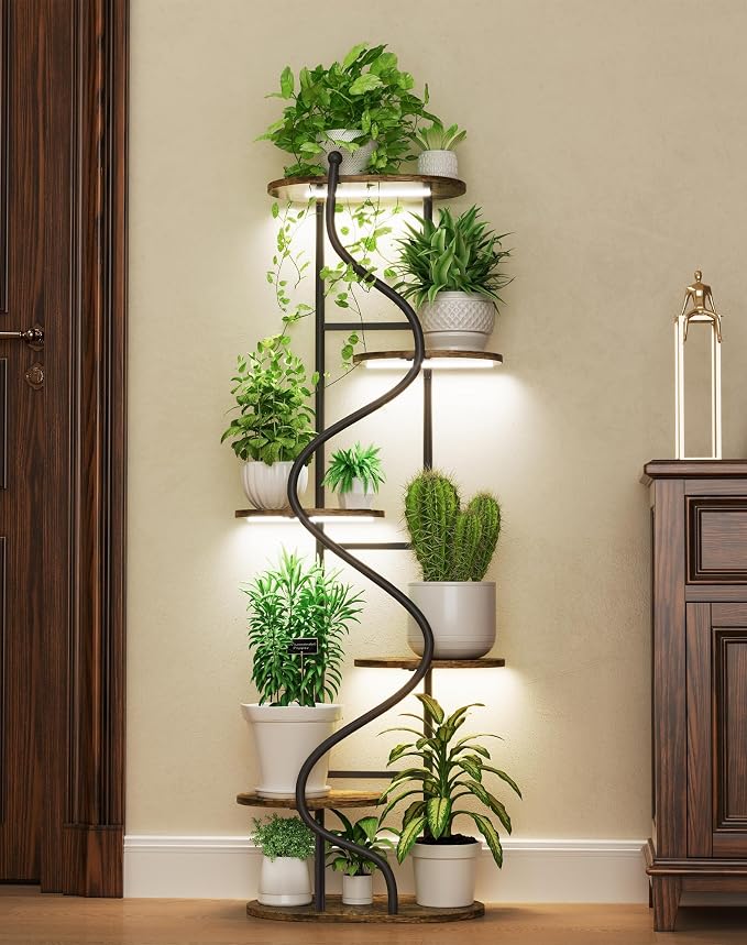 Plant Stand Indoor Outdoor,13 Inch Tall Metal Plant Stands Riser,Heavy Duty Wrought Iron Pedestal Holders for Large Flower Pot,Outside Rust-Proof Black Flower Display Shelf for Patio,1-Pack