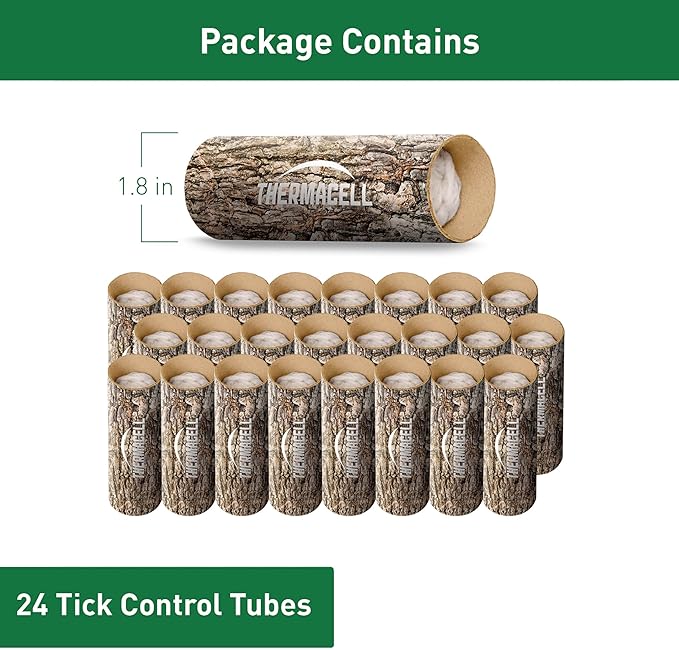 Thermacell Tick Control Tubes for Yards; Protects 1/4 Acre from Ticks; No Spray, No Granules, No Mess; Environmentally Friendly Alternative to Tick Spray & Tick Repellent