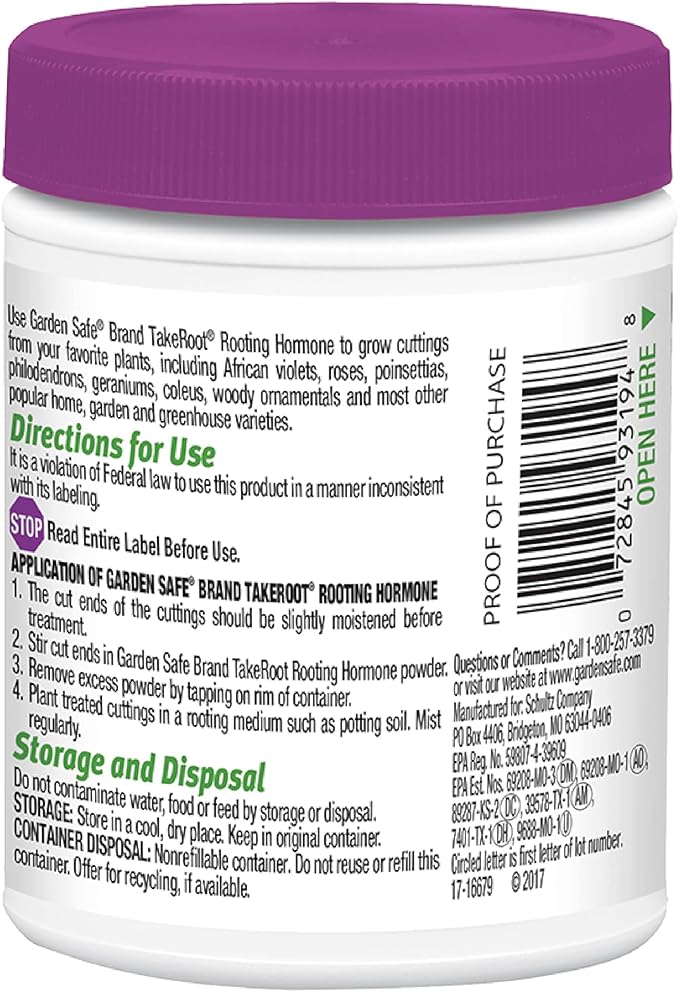 Garden Safe Brand TakeRoot Rooting Hormone, 12 Count, Powder Helps Grow New Plants from Cuttings Including Most Home, Garden and Greenhouse Varieties, 12 Pack